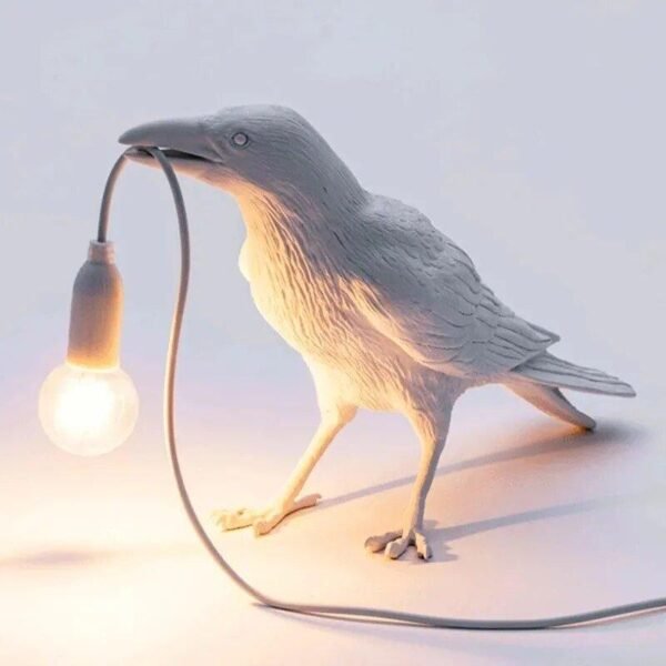 Creative crow wall light by NovaLights in black and white - Image 2